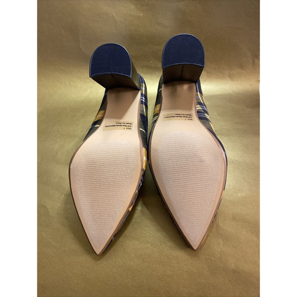NEW YORK & COMPANY PRINT PLAID BLOCK HEEL WOMEN'S PUMP SHOES SIZE 7 - Picture 5 of 11